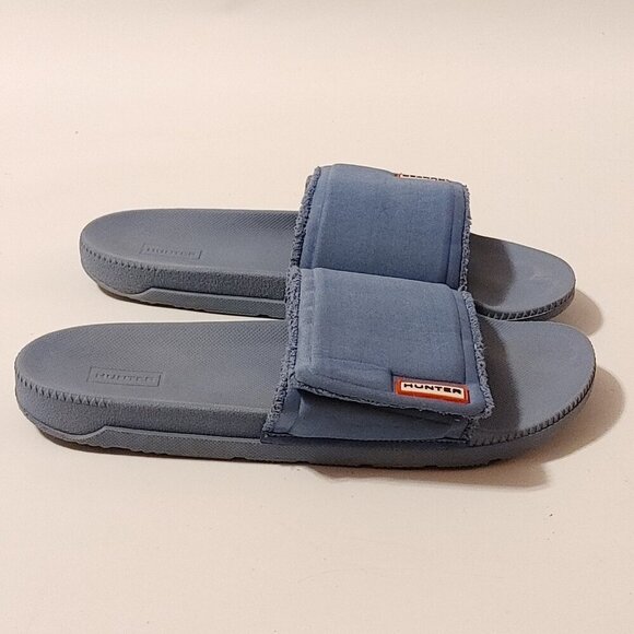 HUNTER Women's Original Adjustable Lightweight Slider BLUE Size 10 UK 8 EU 41 - Picture 4 of 10